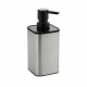 Дозатор для жидкого мыла настольный, матовая нержавеющая сталь + черный пластик САНАКС (22074)  (22074)
