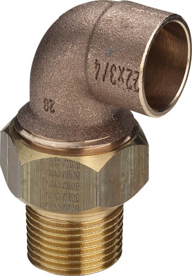 Уголок разъемный Viega с наружной резьбой под пайку 18 мм х R 1/2, из бронзы (110017)