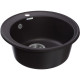 Мойка для кухни GranFest Quarz GF-Z08 черная ис-ный мрамор круглая  (08 черный)