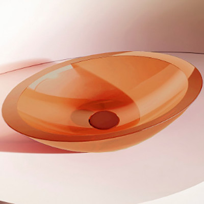 Раковина-чаша Abber Kristall 60 AT2810Topas Оранжевая овальная
