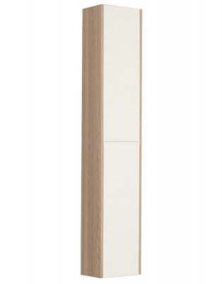 Шкаф - колонна Aquaton Йорк белый, дуб сонома (1A171203YOAD0), для ванной