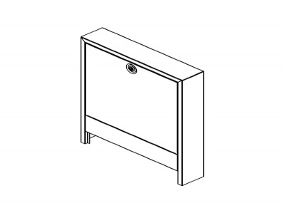 Шкаф коллекторный Rehau, приставной, тип AP 130/805, белый (13474201001)