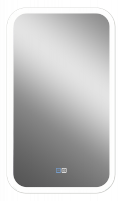 Зеркало подвесное в ванную Misty Мирах подогрев подсветка сенсорное 400x700 прямоугольное белый (МИР-02-40/70-14)