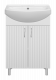 Тумба напольная Misty Изео 570x343x700 белый (Э-Изе01060-021Н) с раковиной  (УТ000015756)