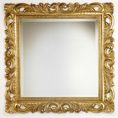 CAPRIGO PL109-O зеркало настенное в раме, квадратное, золото