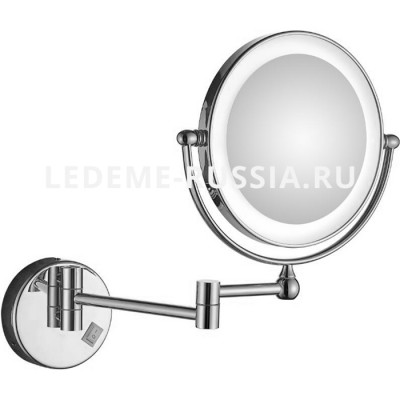 Косметическое зеркало Ledeme L6508D, хром