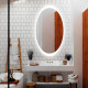 Зеркало в ванную с LED подсветкой Relisan KASANDRA Гл000024392, 57x77 овальное  (Гл000024392)