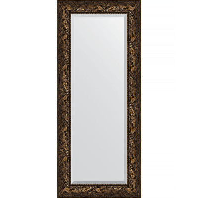 Зеркало настенное Evoform Exclusive 139х59 BY 3521 с фацетом в багетной раме Византия бронза 99 мм
