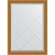Зеркало настенное Evoform ExclusiveG 101х73 BY 4174 с гравировкой в багетной раме Состаренное золото с плетением 70 мм  (BY 4174)