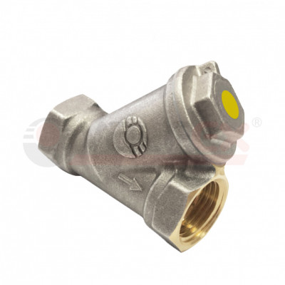 Фильтр сетчатый с никелевым покрытием угловой для газа внутр/внутр. VALFEX STANDART 20, 3/4" (VF.193.LN0.034)