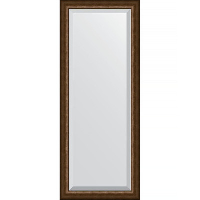 Зеркало настенное Evoform Exclusive 142х57 BY 1168 с фацетом в багетной раме Состаренная бронза 66 мм