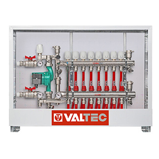 Комплект теплых полов VALTEC с насосно-смесительным узлом VALMIX на 3 контура до 40м2 с трубой PE-RT 200м (VALMIX589003PERT)