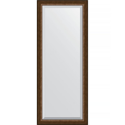 Зеркало настенное Evoform Exclusive 152х62 BY 1188 с фацетом в багетной раме Состаренная бронза 66 мм