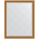 Зеркало настенное Evoform ExclusiveG 118х93 BY 4346 с гравировкой в багетной раме Состаренное золото с плетением 70 мм  (BY 4346)