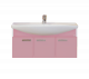 Тумба Misty Джулия 105 подвесная розовая (Л-Джу01105-1210По) с раковиной  (СО000006546)