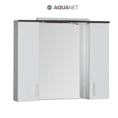 Aquanet Тиана 100 00172679 зеркало с подсветкой, венге/фасад белый