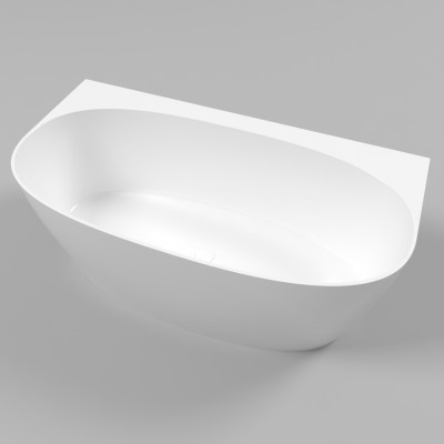 Ванна овальная WHITECROSS Pearl A 155x80 белый глянец иск. камень (0214.155080.100)