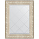 Зеркало настенное Evoform ExclusiveG 93х70 BY 4125 с гравировкой в багетной раме Виньетка серебро 109 мм  (BY 4125)
