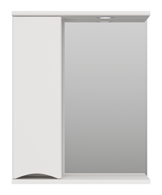 Зеркальный шкаф в ванную Misty Атлантик левый 600x150x745 белый (П-Атл-4060-010Л)