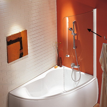 JACOB DELAFON MICROMEGA DUO E4910-GA душевая шторка на ванну, 77 см x 142 см