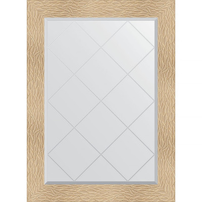 Зеркало настенное Evoform ExclusiveG 104х76 BY 4193 с гравировкой в багетной раме Золотые дюны 90 мм