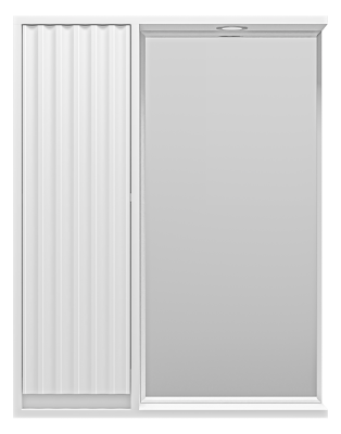 Зеркальный шкаф в ванную Brevita Balaton левый 625x140x800 белый (BAL-04065-01-Л)