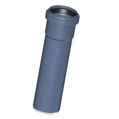 Труба канализационная DN 50, длина 150 мм, 3-х слойная, шумопоглощающая, с раструбом PKEM, синий POLOPLAST POLO-KAL NG (P2020)