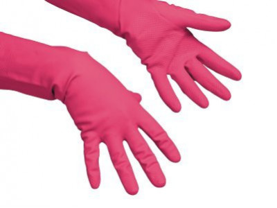 Резиновые перчатки многоцелевые S, красные