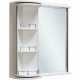 Зеркало со шкафчиком Runo Секрет 65 L 00000000580 с подсветкой белое прямоугольное  (00000000580)