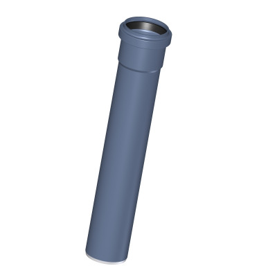 Труба канализационная DN 50, длина 250 мм, 3-х слойная, шумопоглощающая, с раструбом PKEM, синий POLOPLAST POLO-KAL NG (P2021)