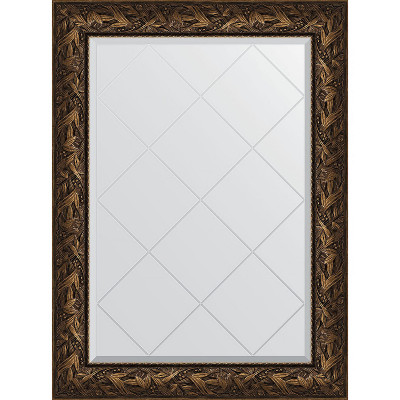 Зеркало настенное Evoform ExclusiveG 106х79 BY 4201 с гравировкой в багетной раме Византия бронза 99 мм