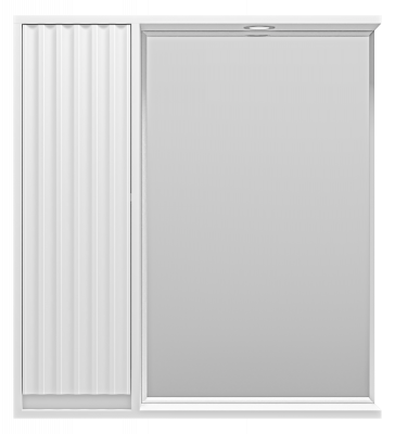 Зеркальный шкаф в ванную Brevita Balaton левый 730x140x800 белый (BAL-04075-01-Л)