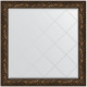 Зеркало настенное Evoform ExclusiveG 109х109 BY 4459 с гравировкой в багетной раме Византия бронза 99 мм  (BY 4459)