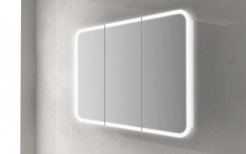 Зеркальный шкаф с тремя распашными дверьми с LED подсветкой дверей CEZARES 84216