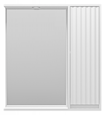 Зеркальный шкаф в ванную Brevita Balaton правый 730x140x800 белый (BAL-04075-01-П)