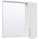 Зеркало со шкафом в ванную Runo Неаполь 75 R 00-00001031 с подсветкой белое прямоугольное  (00-00001031)
