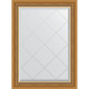Зеркало настенное Evoform ExclusiveG 86х63 BY 4088 с гравировкой в багетной раме Состаренное золото с плетением 70 мм  (BY 4088)