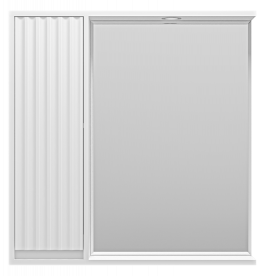 Зеркальный шкаф в ванную Brevita Balaton левый 775x140x800 белый (BAL-04080-01-Л)