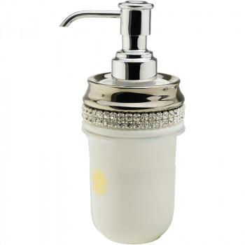 Дозатор для жидкого мыла настенный Migliore Dubai 28485 белый хром