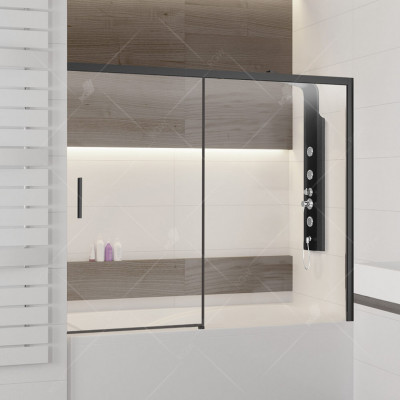 Шторка на ванну RGW SC-45B Screens 1800 мм стекло прозрачное профиль черный (34114518-14)