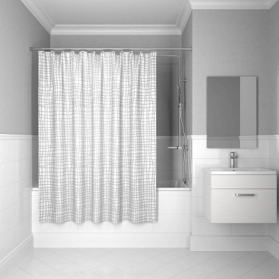 Штора для ванной комнаты IDDIS Gauze 200*180 см Silver Gauze (341P20RI11), стиль традиционный
