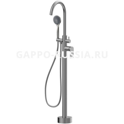 Напольный смеситель для ванны Gappo однорычажный сатин (G3099)