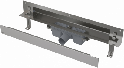 Дренажная система для монтажа в стену, накладная панель нержавеющая сталь-мат AlcaPlast APZ5-SHADE-950