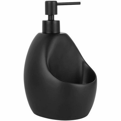 Дозатор жидкого мыла WasserKRAFT K-8099BLACK с емкостью для губки черный