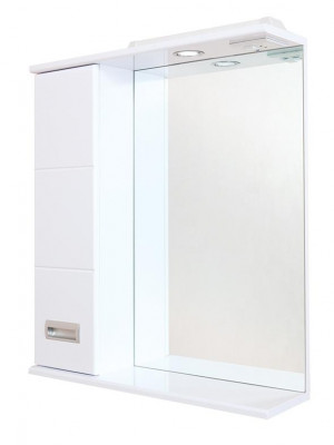 Зеркальный шкафчик Onika Балтика 58 белый, левый, с подсветкой (205815)