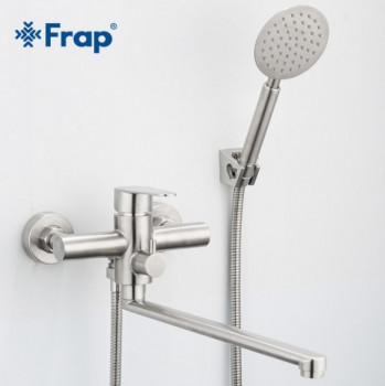 Смеситель Frap для ванны однорычажный поворотный сатин (F2248)