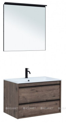 Комплект мебели для ванной Aquanet Lino 80 Дуб Веллингтон (00271956)