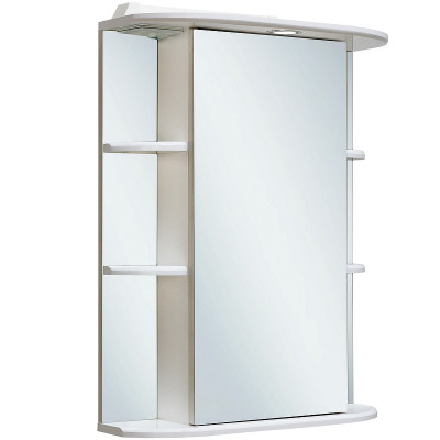 Зеркальный шкаф в ванную Runo Гиро 55 R 00000000020 с подсветкой белый