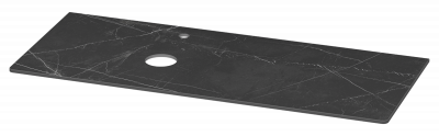 Столешница под раковину Misty Роял 1200x496x10 черный, белый (VS03-120)