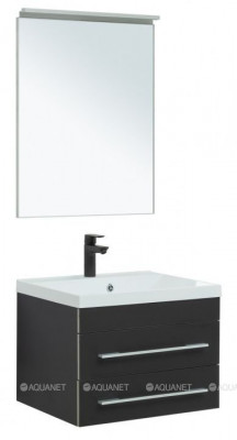 Комплект мебели для ванной Aquanet Верона 58 черный матовый (00287636)